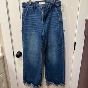 Stylish Blue Wide-Leg Jeans